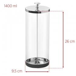POJEMNIK SZKLANY DO DEZYNFEKCJI NARZĘDZI 1400ML